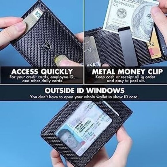 Bifold Wallet for Men - Picture 6 of 8